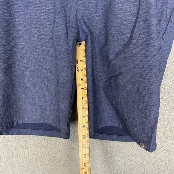 Adidas Shorts Mens 32 Blue Flat Front Performance Stretch Golf Casual - Picture 4 of 5